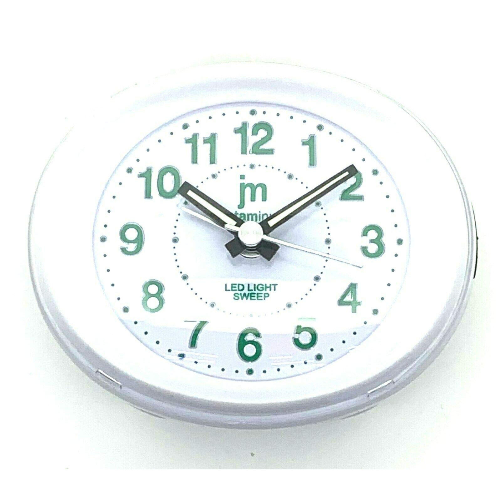 Sveglia digitale piccola, 11,4 cm, a doppia campana, elettronica, a LED, con spina o a batteria, sveglia silenziosa in metallo, sveglia da comodino per dormienti pesanti, adulti e bambini (blu