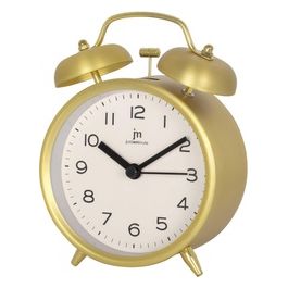Sveglia JA 7111G Oro con Display Analogico e Funzione Snooze Innovativa
