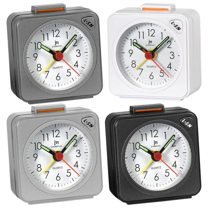 Lowell Sveglia JA7051S Justaminute Funzione Snooze Color Argento Design Moderno e Compatto