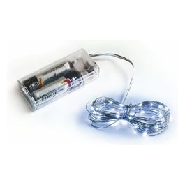 Luci di natale Filo 50 microled interno bianco in plastica, rame e vetro