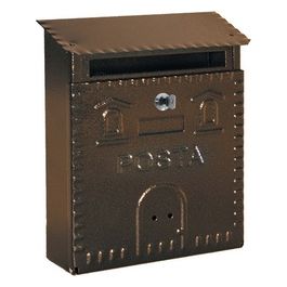 08865 Cassetta Lettere Rustica 2600 Ferro Verniciato Nero Dimensioni: 270 X 225 X 70 Mm