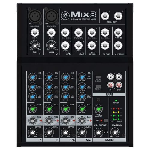 Mackie MIX8 Mixer Compatto 8 Canali