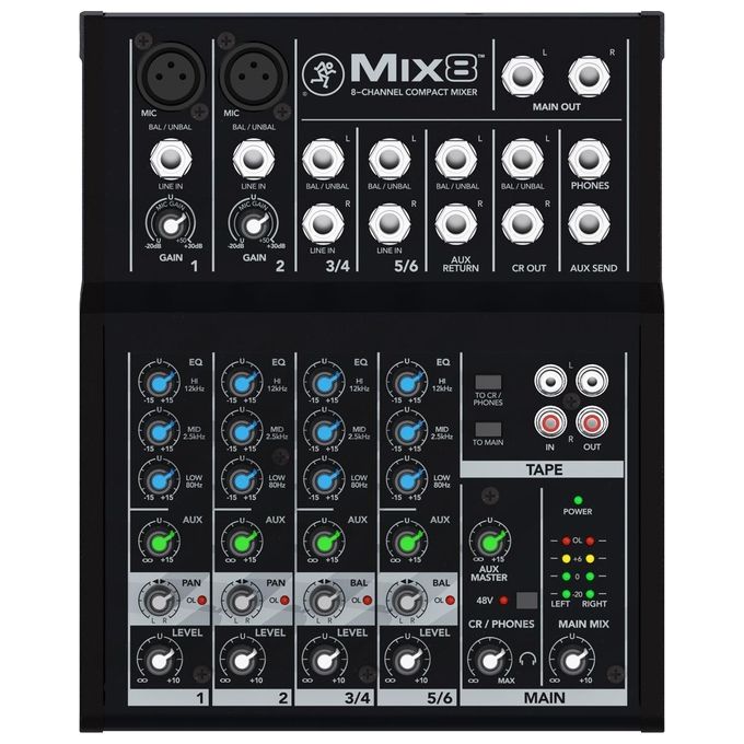 Mackie MIX8 Mixer Compatto 8 Canali