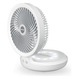 Macom Enjoy and Relax 990 Compact Cordless Fan Ventilatore da Tavolo Ricaricabile Usb Bianco