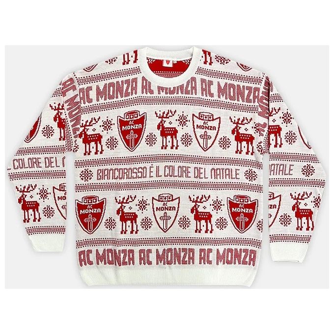 Maglione di Natale Monza bianco Taglia S