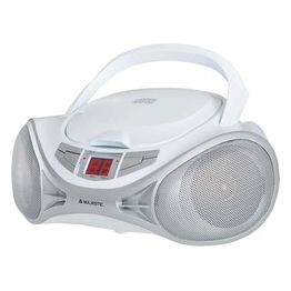 Majestic AH 1262R AX Boom Box Portatile con Lettore Cd Ingresso Aux-In Bianco