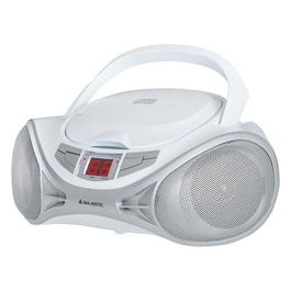 Majestic AH 1262R AX Boom Box Portatile con Lettore Cd Ingresso Aux-In Bianco