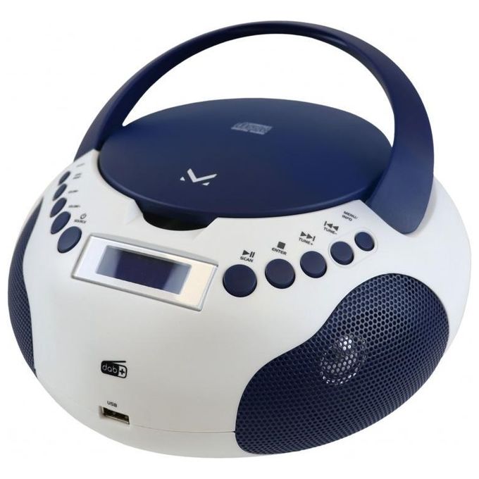 Majestic AH 265 DAB WB Lettore CD Audio-MP3 Digitale Portatile con Radio DAB DAB FM colore Blu Bianco