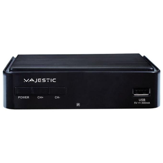 Majestic Decoder Digitale Terrestre Dvb-t-t2 Hd Ingresso Usb 2.0 per la Riproduzione di Fle Multimediali