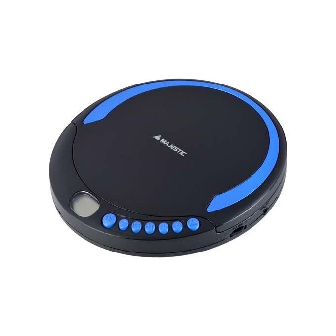 Majestic DM-1550-BLU Lettore Cd/mp3 Portatile MP3,WMA Colore Nero e Blu