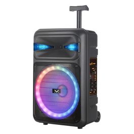 FIRE T5 Party Speaker Trolley Ricaricabile Bluetooth con Luci Led e Microfono e Telecomando 160W