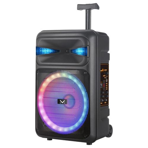 Majestic FIRE T5 Party Speaker Trolley Ricaricabile Bluetooth con Luci Led e Microfono e Telecomando 160W