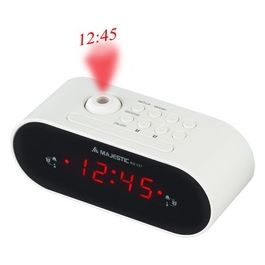 Radiosveglia Proiezione Am/Fm 2 Allarmi Bianco