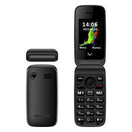 Sileno 42 Flip Telefono per Anziani Dual SIM Nero