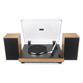 New tt 54 giradischi vintage legno e nero bluetooth usb 33 45 giri 30w