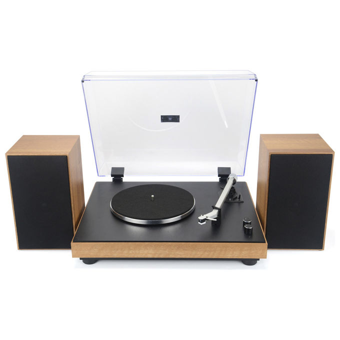 Majestic 110554 WD TT 54 Giradischi Vintage 33 45 Giri Bluetooth 5.4 USB 30W Altoparlanti Esterni RCA colore Nero Legno