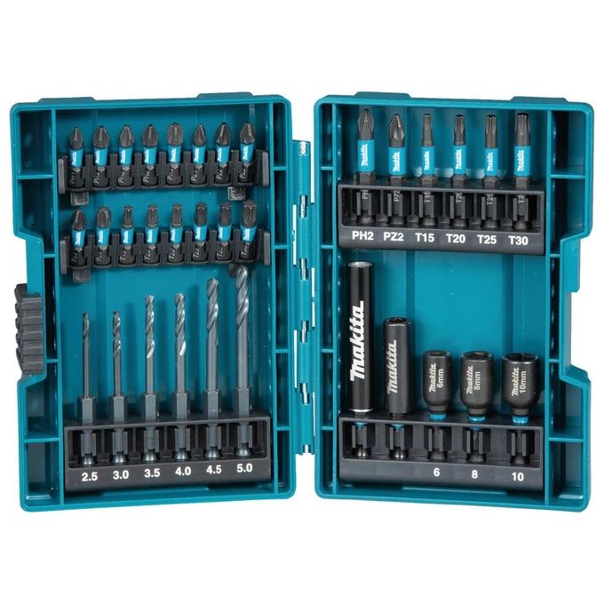 Makita B-66896 Impact Nero Set Punte per Trapano