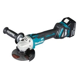 Makita DGA511RTJ Smerigliatrice Angolare a Batteria 18 V/5.0 Ah 2 Batterie e Caricatore in MAKPAC