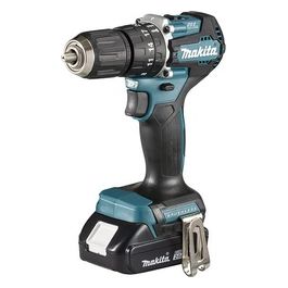 Makita DHP487RAJ Trapano Avvitatore a Percussione a Batteria 18V/2.0 Ah 2 Batterie e Caricatore in MAKPAC Petrolio