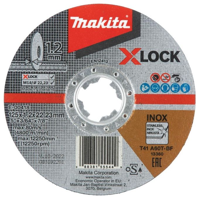 Makita E-00418 Disco da Taglio 125x1.2mm Inox