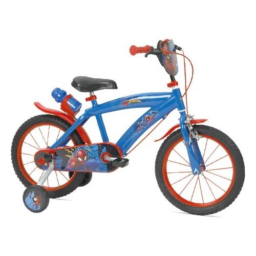 Mandelli Bicicletta Spiderman con Rotelle Blu e Rosso