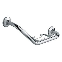 Maniglione Reversibile Con Porta Sapone Ascot Cromato Metallo 24,3x48,5x13 Cm