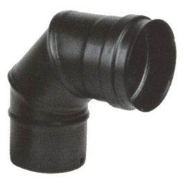 Gomito Inox 90^ 10 Nero Pellet 300