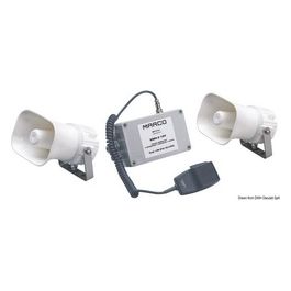 Tromba con fischio 112 dB 24 V a 2 altoparlanti 