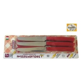 Marietti 6 Coltelli da tavola dentati 11 rosso