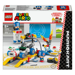 set costruzione officina di toad super mario kart 390 pezzi 2 personaggi 8 anni 72035