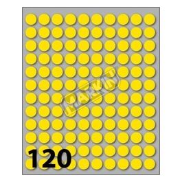 Confezione 10 Buste Etichette 4 Giallo Diametro 10mm