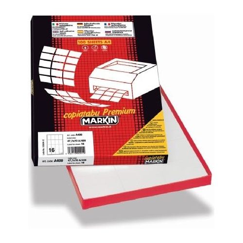 Markin Confezione 100 Etichette 210x297 Rosso