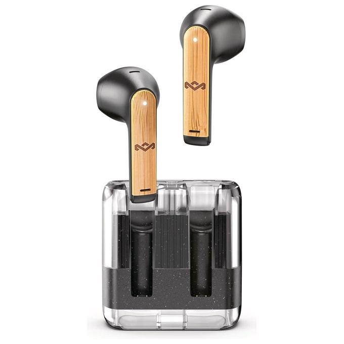 Image of Marley House of Zion True Wireless Bluetooth Earbuds In-Ear USB-C Materiali Sostenibili Nero