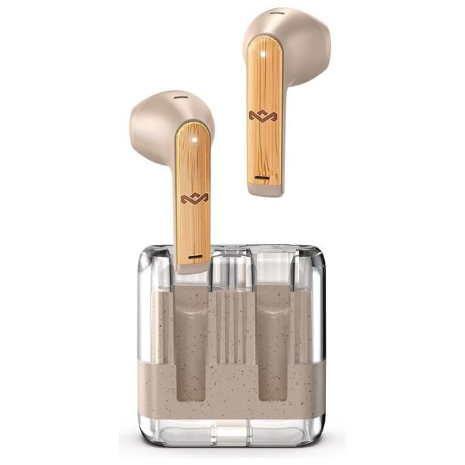 Image of Marley House of Zion True Wireless Bluetooth Earbuds In-Ear USB-C Materiali Sostenibili Crema