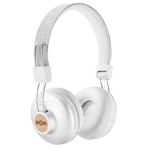 Marley EM-JH133-SV Cuffia Positive Vibration 2 Bluetooth Wireless con Microfono Bianco/Argento