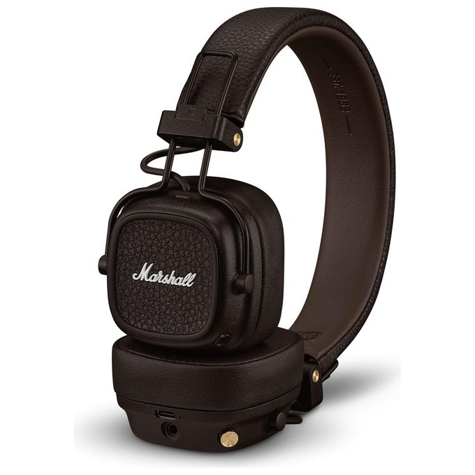 Marshall Cuffia Major V Brown Bluetooth 5.3 Autonomia 100 Ore Sistema Audio Avanzato