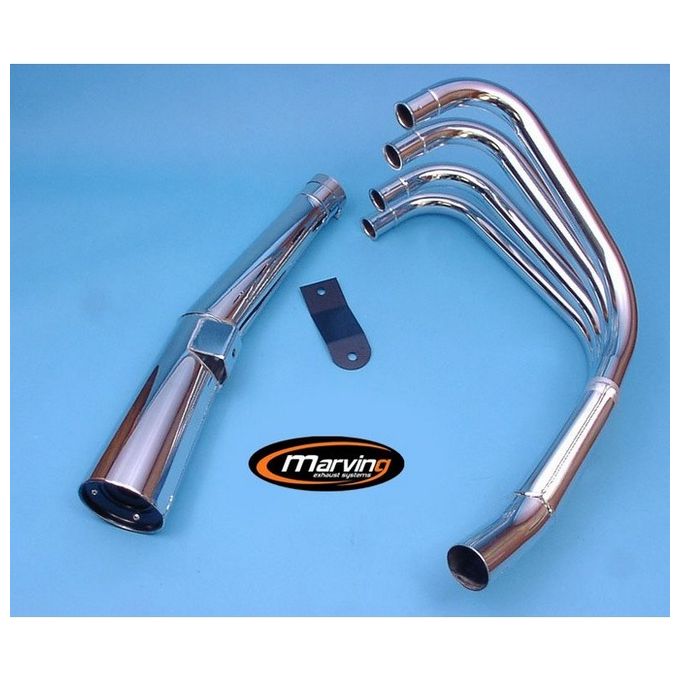 Marving Scarico 4in1 Z 650/650 F Linea Completa Master Silenziatore Cromato Non Omologato