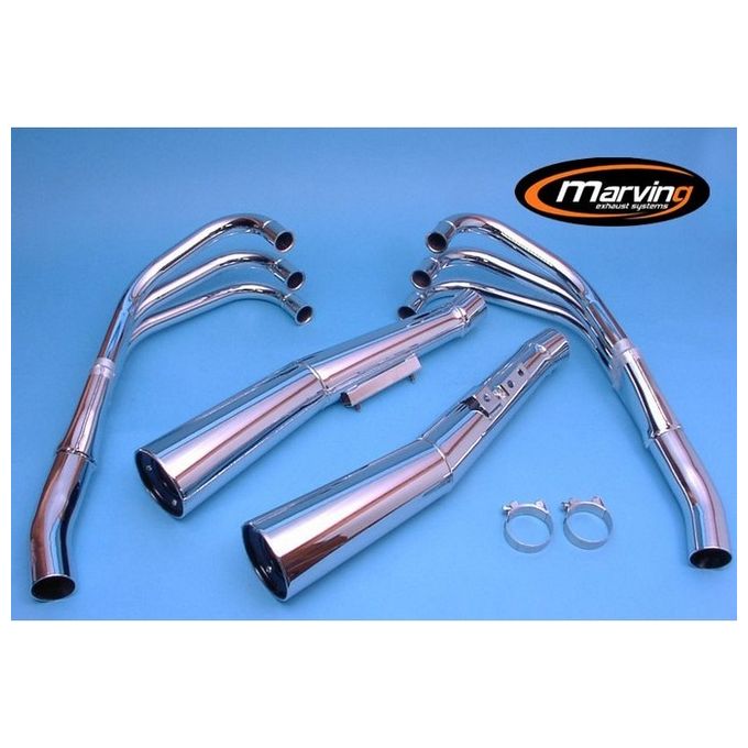 Marving Scarico 6/2 CBX PROLINK Linea Completa Master Silenziatore Cromato Omologato