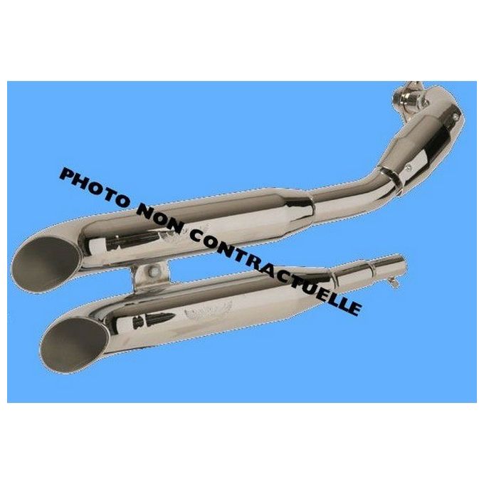 Marving Scarico VN 800 CLASSIC Linea Completa Legend Silenziatore Turn Out Cromato Non Omologato