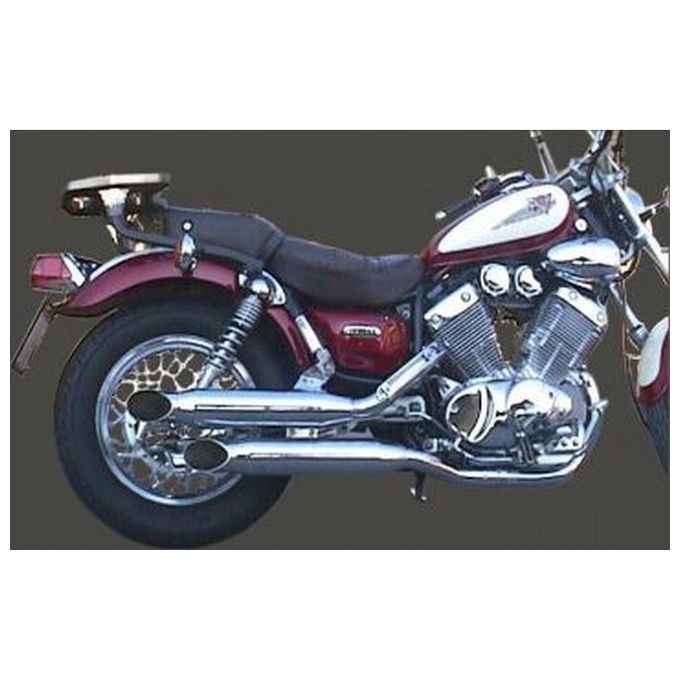 Marving Scarico XV 535 VIRAGO Linea Completa Custom Silenziatore Non Omologato Cromato
