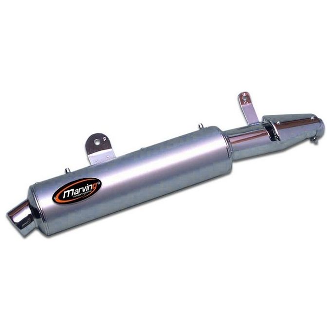 Marving Silenziatore Amacal AFRICA TWIN Diametro 114 Cromato Rivestimento Alluminio Omologato