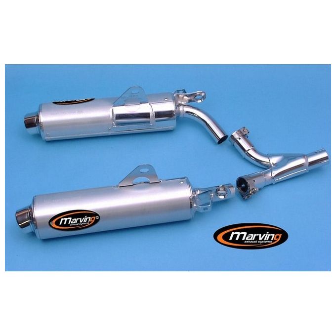 Marving Silenziatore Amacal DR 650 RS/RSE Diametro 100 Cromato Rivestimento Alluminio Omologati - Coppia