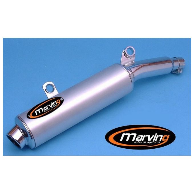 Marving Silenziatore Amacal DR 650 R 1992 Diametro 100 Cromato Rivestimento Alluminio Omologato