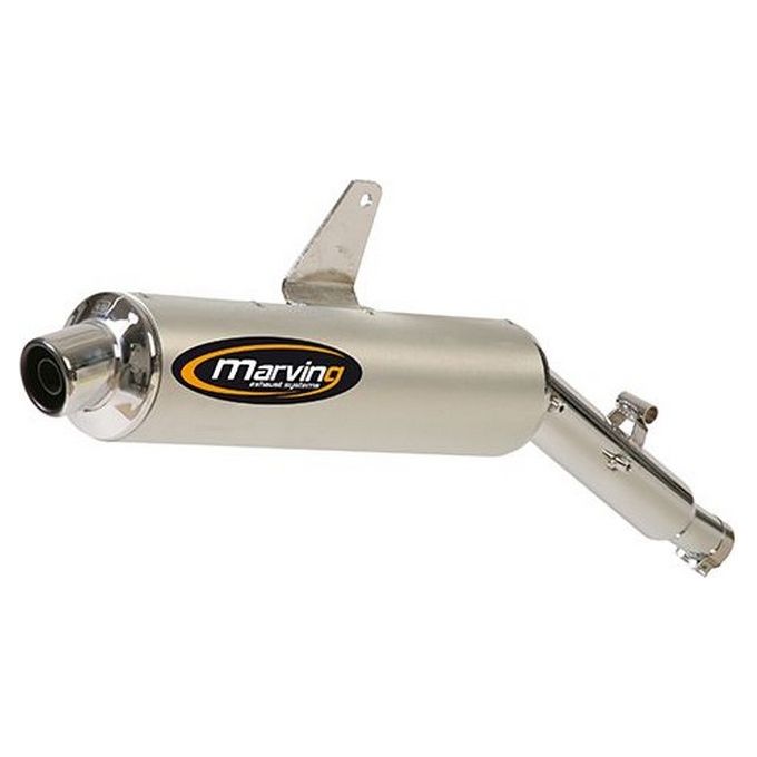 Marving Silenziatore Amacal XT 600 E 1990 Diametro 100 Cromato Rivestimento Alluminio Omologato