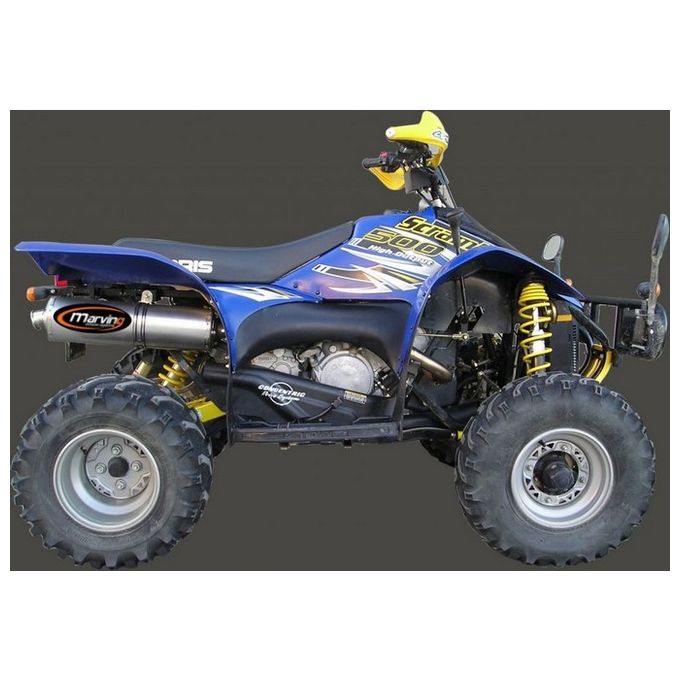 Marving Silenziatore Atv Line SCRAMBLER 500 Big Ovale Alluminio Omologato
