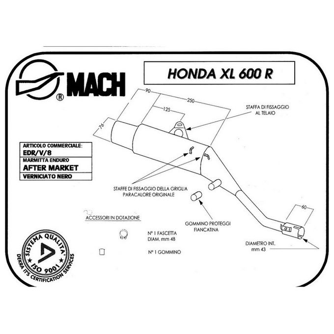 Marving Silenziatore EDR XL 600 R Nero Non Omologato