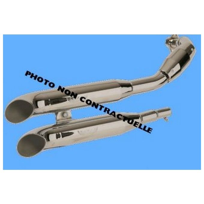 Marving Silenziatore Legend VT 500 CUSTOM Turn Out Cromati Non Omologati - Coppia