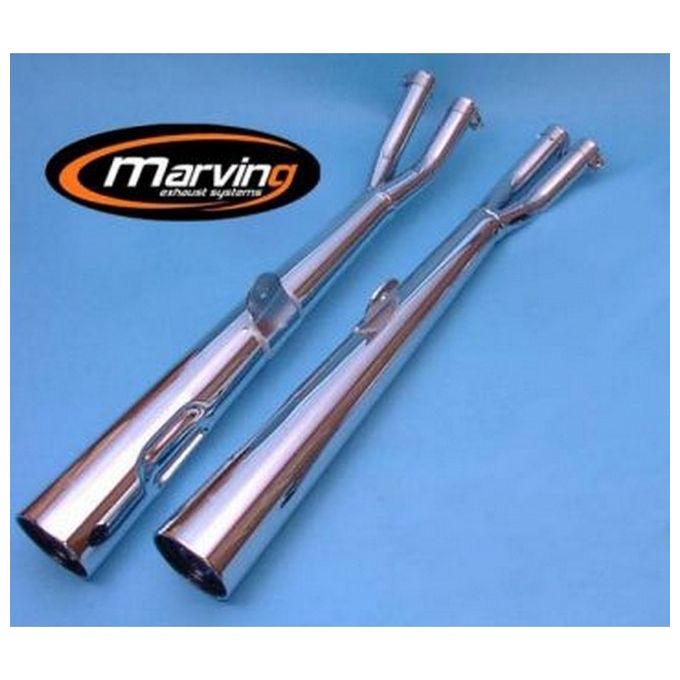 Marving Silenziatore Marvi GS 1000 Cromati Omologati - Coppia
