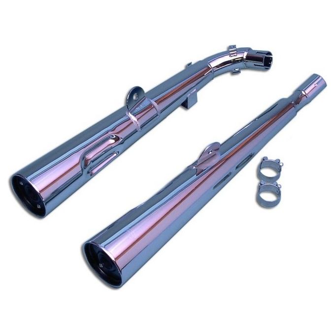 Marving Silenziatore Marvi VT 500 E Cromati Omologati - Coppia