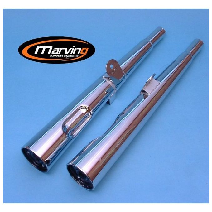 Marving Silenziatore Marvi XS 400 Cromato Omologati - Coppia